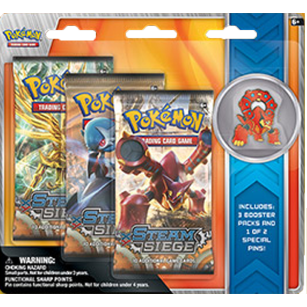 XY 3-Pack Blister Volcanion pin