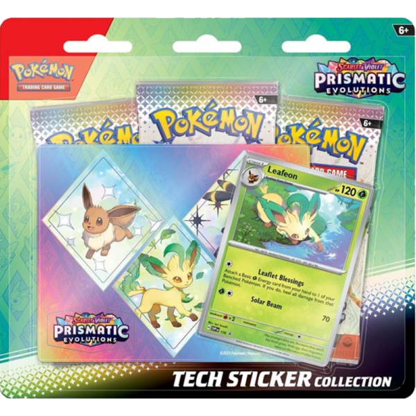 Prismatic Evolutions Tech Sticker Collection Leafeon