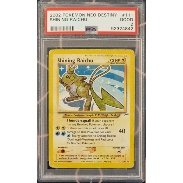 Shining Raichu - Neo Destiny - PSA 2