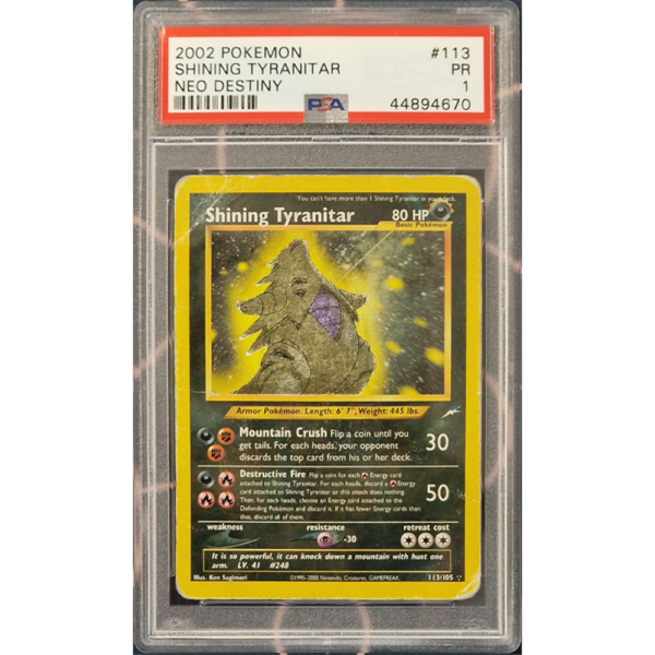 Shining Tyranitar - Neo Destiny - PSA 1