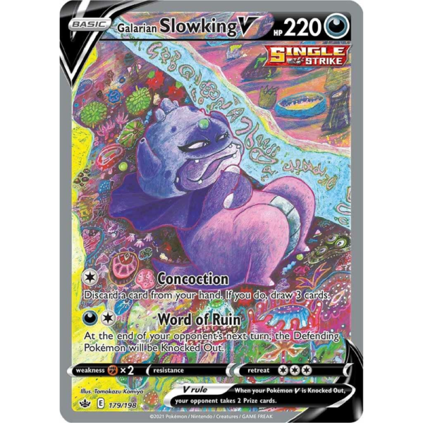 Galarian Slowking V - Chilling Reign - NM