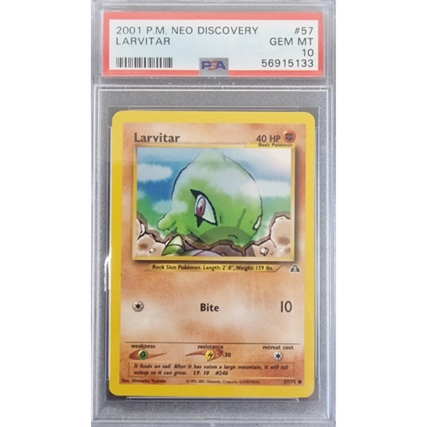 Larvitar - Neo Discovery - PSA 10