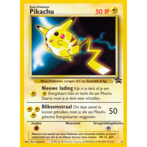 Pikachu 4 (Nederlands) - Black Star Promo - EXC