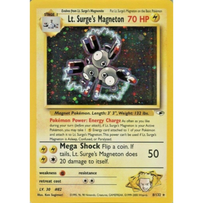 Lt. Surge's Magneton - Gym Heroes - EXC