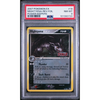 Mightyena Reverse - Power Keepers - PSA 8