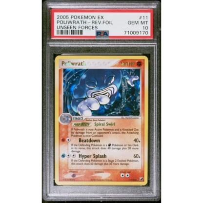 Poliwrath Reverse - Unseen Forces - PSA 10