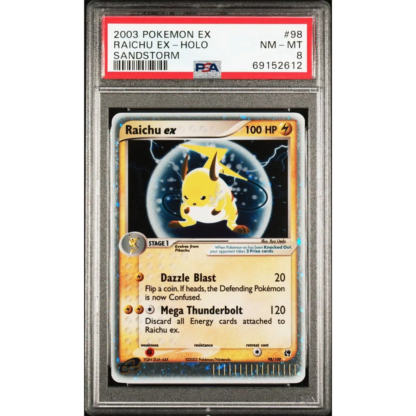 Raichu ex - Sandstorm - PSA 8