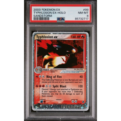 Typhlosion ex - Sandstorm - PSA 8