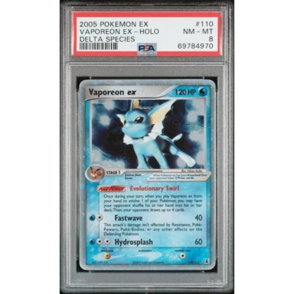 Vaporeon ex - Delta Species - PSA 8