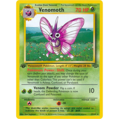 Venomoth - 1st Edition Jungle NL - EXC