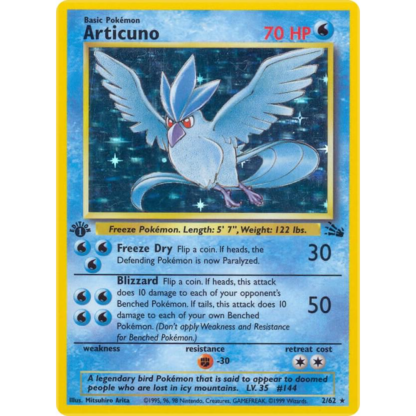 Articuno - 1st Edition Fossil NL - NM