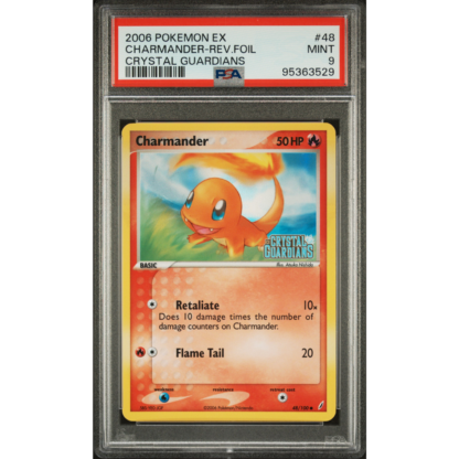 Charmander - Reverse Foil Crystal Guardians - PSA 9