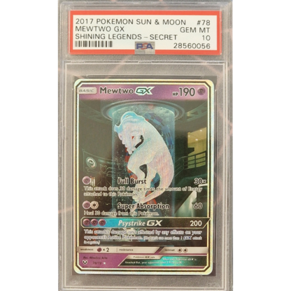 Mewtwo GX - Shining Legends Secret - PSA 10