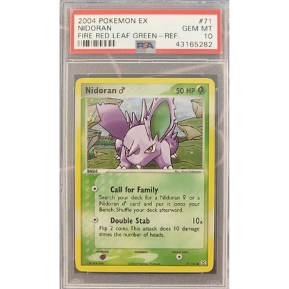 Nidoran - Reverse Foil Fire Red & Leaf Green - PSA 10