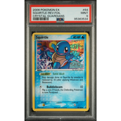 Squirtle - Reverse Foil Crystal Guardians - PSA 9