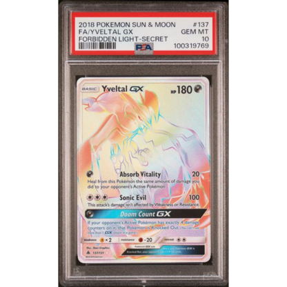 Yveltar GX - Forbidden Light - PSA 10